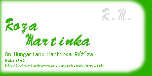 roza martinka business card